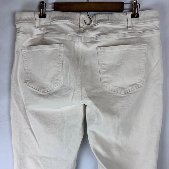 J. Jill Women's Jeans Size 18R High Rise Straight Leg Stretch Ivory Beach Denim - Picture 3 of 8